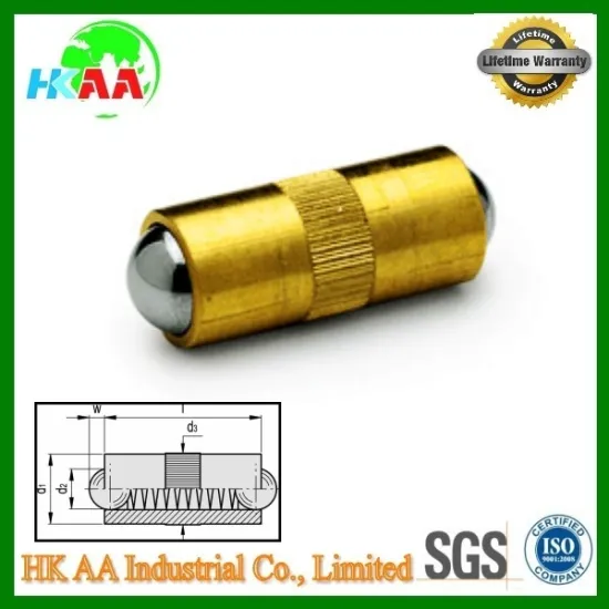 Double ended smooth balls spring plungers, stainless steel / steel / brass spring plunger