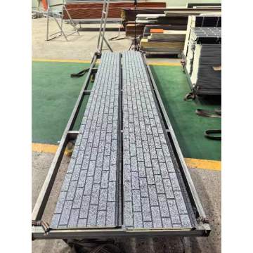 Light Grey Brick Pattern Metal Carved Plate