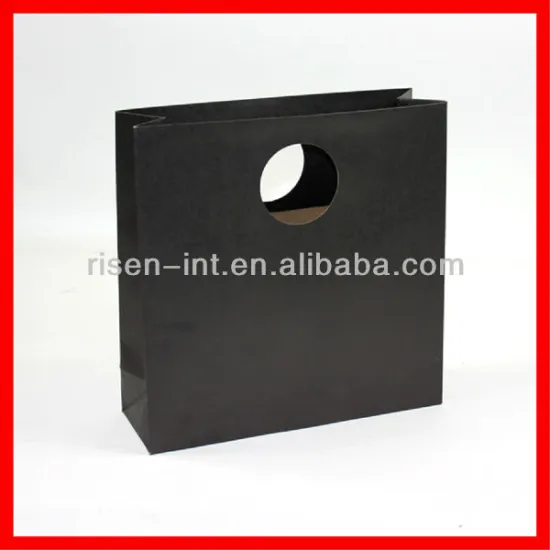OEM best selling cheap kraft paper bags with round die cut handles