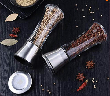 Adjustable Spice Grinder with Stainless Steel Blades