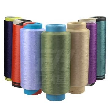 China Manufacturer 150D/48F 100% Polyester Yarn Dyed DTY Polyester Yarn for T-Shirt