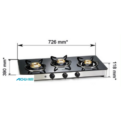 Cocina de gas Quemadores de latón Encendido automático