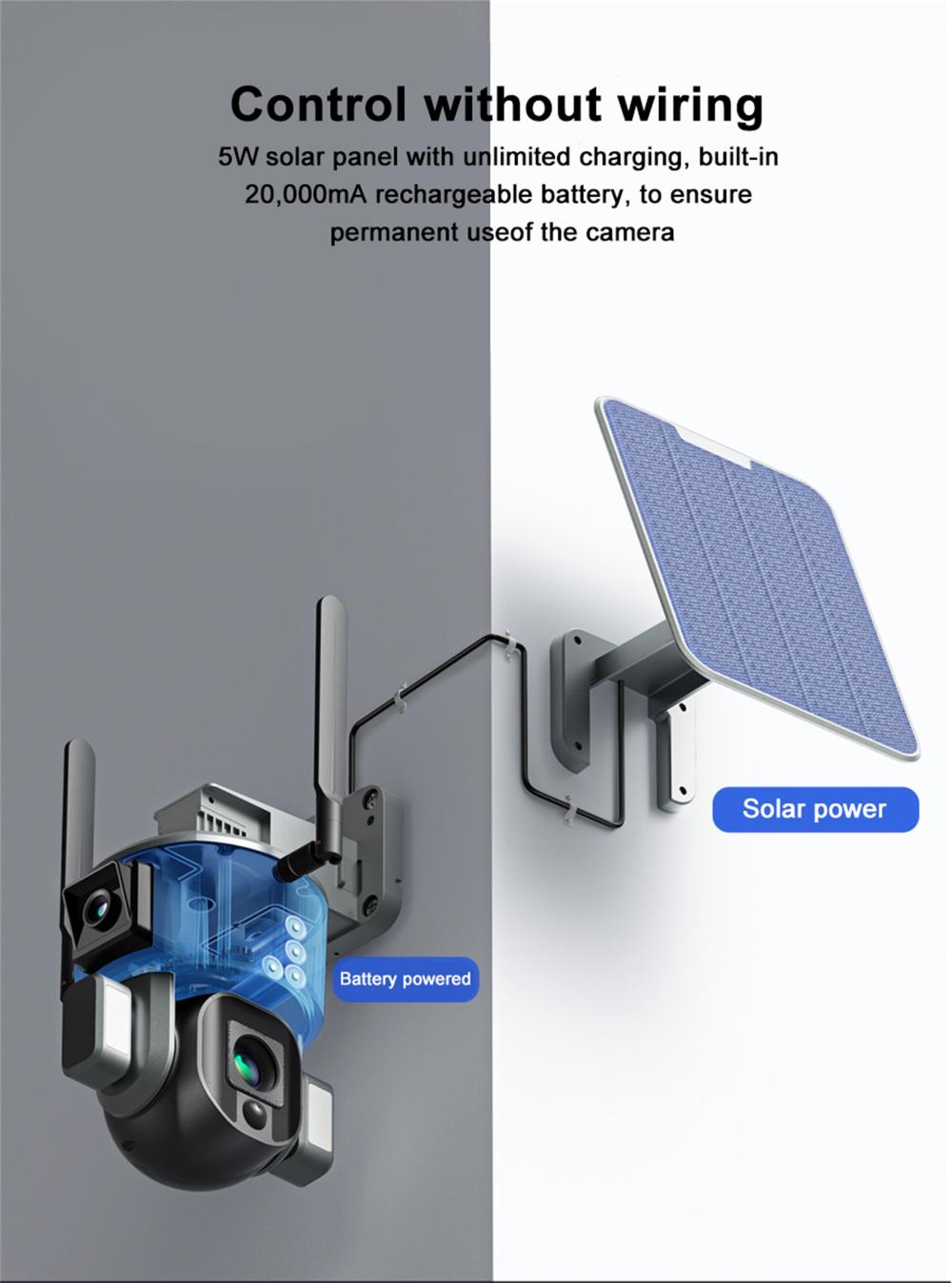 4G Solar WiFi CCTV كاميرا