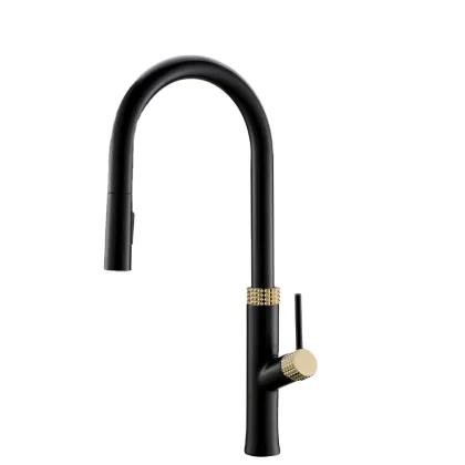 High-Quality Hot Selling Black Gold Gourmet Commercial Kitchen Faucet