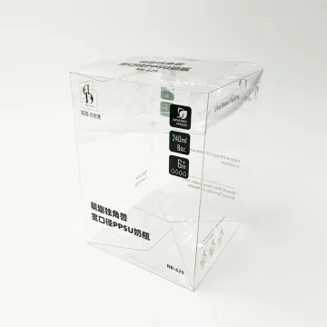 Transparent plastic box packaging