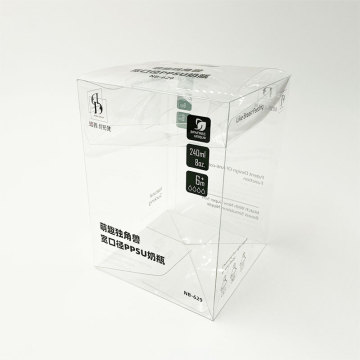 Transparent plastic box packaging