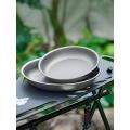 Ultralight Titanium Plate Portable Dinner Dish for Camping