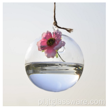 Wiszące szklane terrarium wazon ze szkła kulowego
