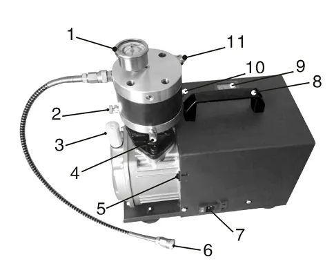 micro air electric pcp paintball 4500 psi compressor