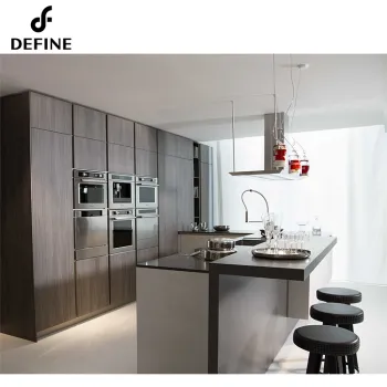 New Design High-Quality LED Light Fridge Kitchen Cabinet for Villa