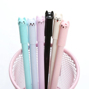 Sevimli Kawaii Cat Jel Kalemler - Ofis ve Okul için Karikatür Plastik Jel Kalemler