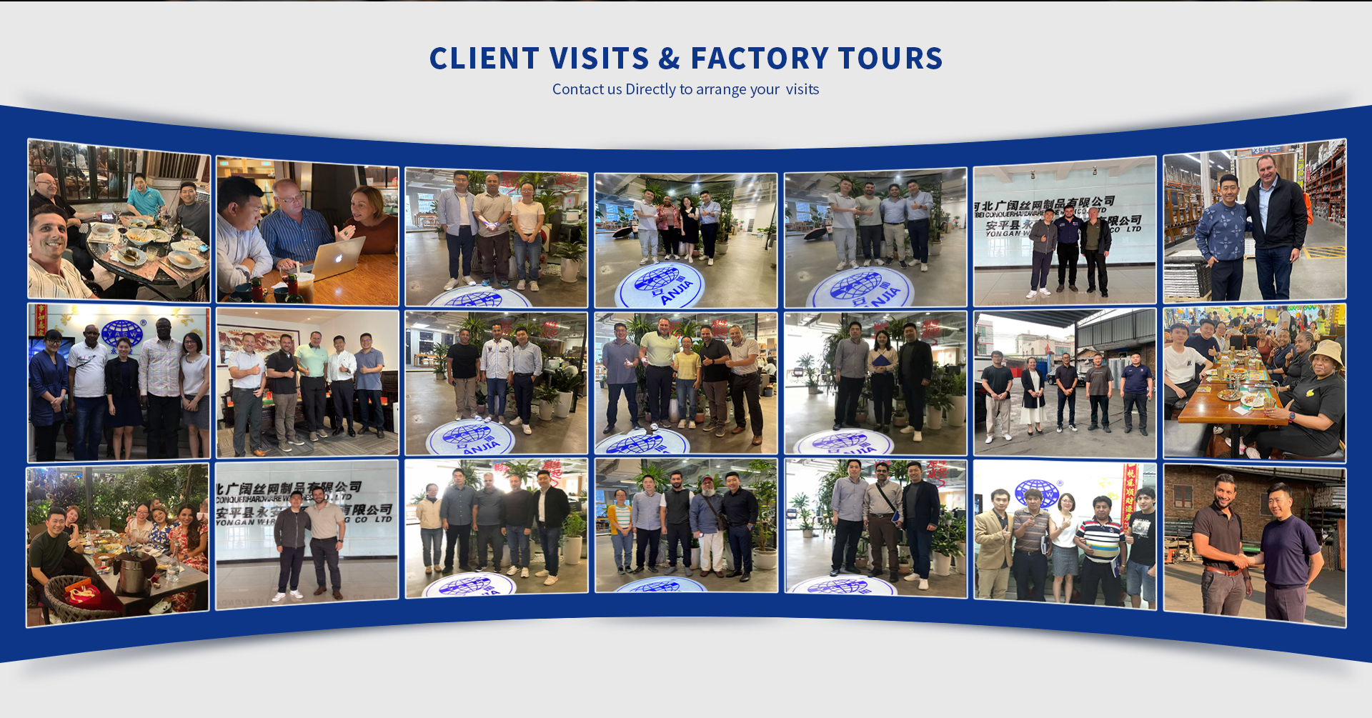 HEBEI CONQUER clients group photo - factory visit