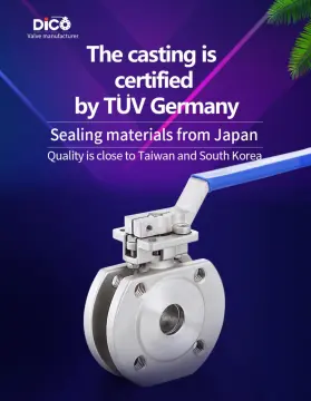 PN16 1PC wafer flange ball valve
