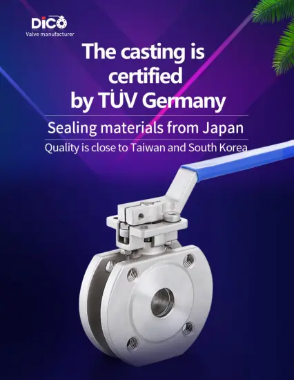 PN16 1PC wafer flange ball valve