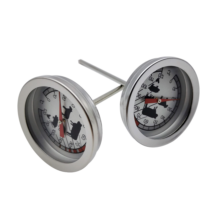 Stainless Steel Oven Safe Meat Thermometer With Animals Printing 2 Jpg