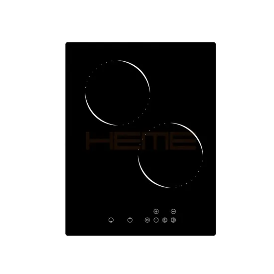 Black Ceramic Glass Touch Sensor 2-Burner Vitroceramic Hob 35cm
