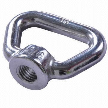 Stainless Steel Rectangular Eye Nut, Measures 6 to 12mm