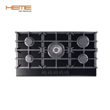 5 Burner SABAF Gas Stove with 36 Inch 8 mm Tempered Glass Cooktop