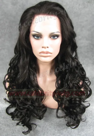 Naturl Black Long Wavy Synthetic Lace Front Wig Jessica Simpson Wig