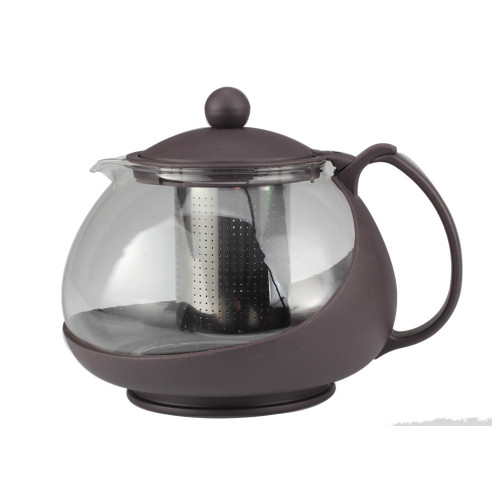 1200ml Stylish Glass Tea Kettle with Removable Strainer