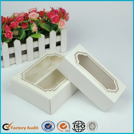 White Macarons Box With Window