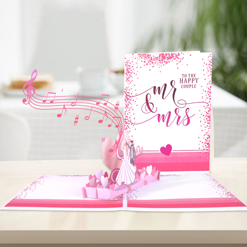 3D Pop Up Musical Wedding Card
