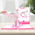 Tarjeta de boda musical emergente 3D