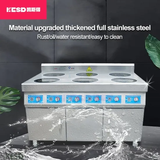 Stainless Steel Six Head Infrared Cooker with Disinfection Cabinet 6 Head Electromagnetic Noodle Cooker