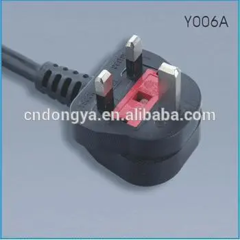 UK BS 3pin power cord with 13a fuse plug
