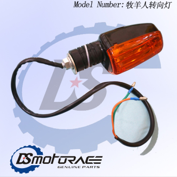 Front Rear Motorcycle Turn Signals Black Amber Lights