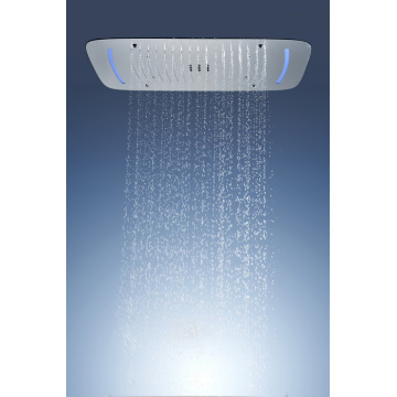 Pomme de douche carrée claire LED