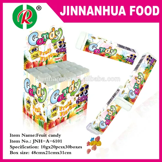 fruit flavor candy in tube