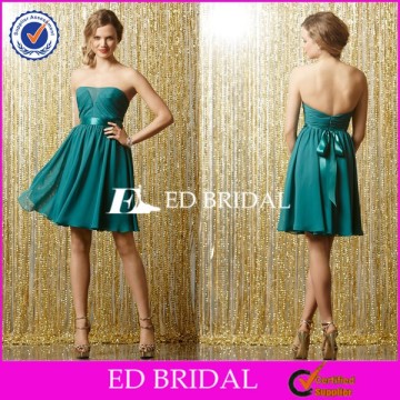 CE1025 Strapless Backless Sexy Jasper Chiffon Knee Length Bridesmaid Dress Patterns