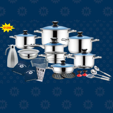 2020 Set di pentole Amazon in acciaio inossidabile 33pcs - padelle e casseruola