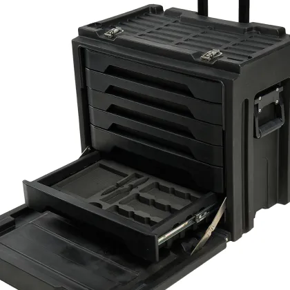 Tool Box with Drawers and Tools, Rolling Tool Box