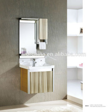 Wholesale wall single sink luxury bathroom mirror hotel light panel cabinet