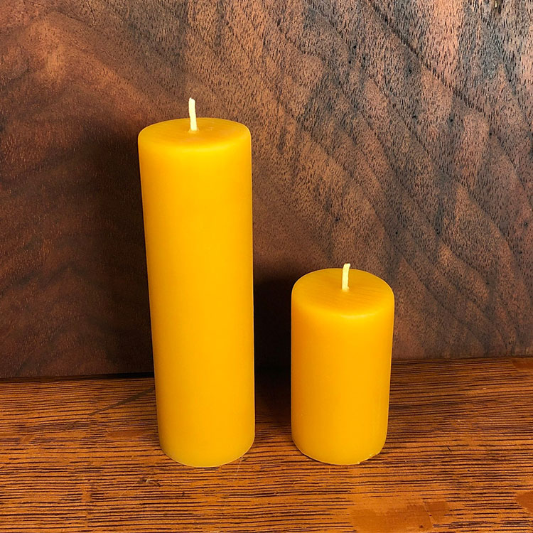 Venda por atacado grande beeswax pilar velas a granel