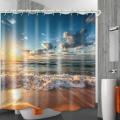 Water barrier modern shower curtains