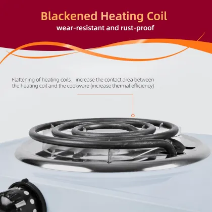 Durable Black Electric Coil Plate Burner