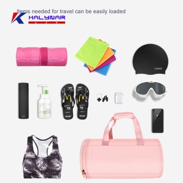 Round Tote Travel Duffle Bags With Shoe Compartment