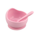 Whole Silicone Baby Feeding Bowl with spoon