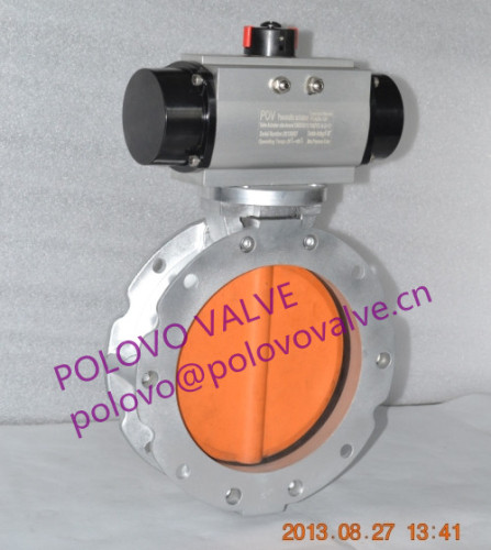 Powder valve pneumatic cement butterfly valve