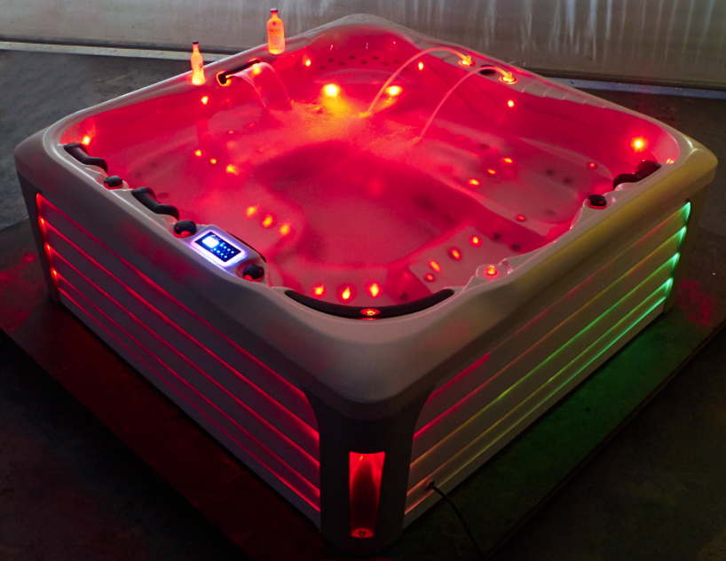 Freestanding Luxury Acrylic LED hot tub spa for 6 person 1