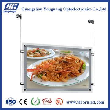 Double side Ultra Slim/thin Clear advertising LED light Box