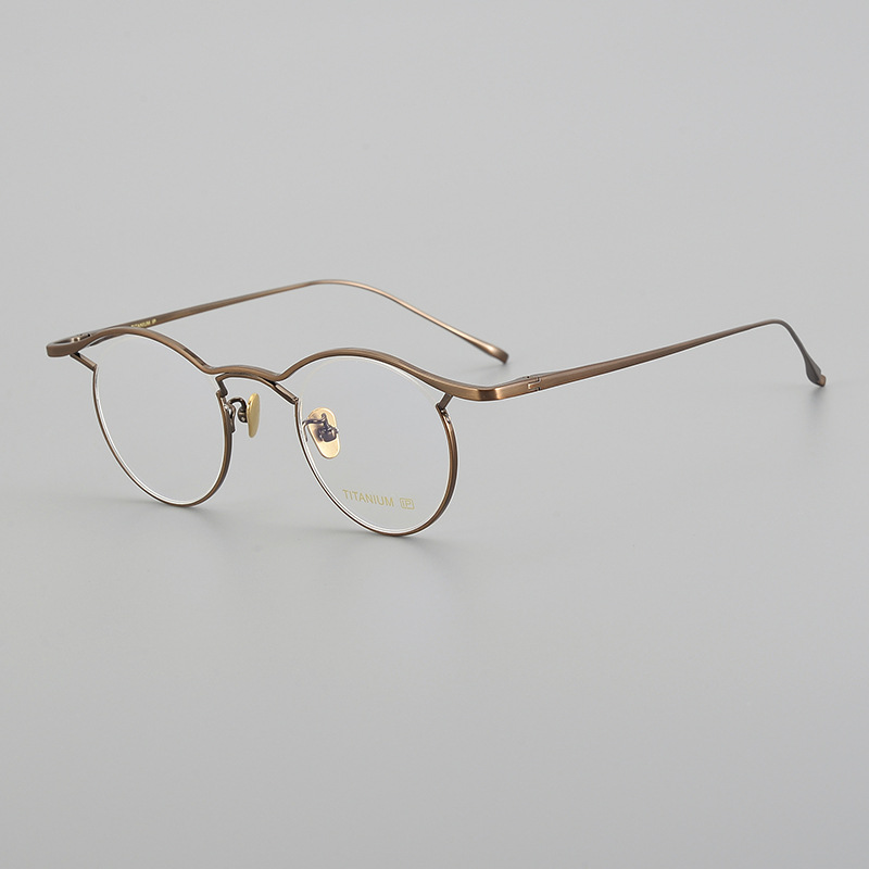 Polygonal Titanium Eyeglass Frame