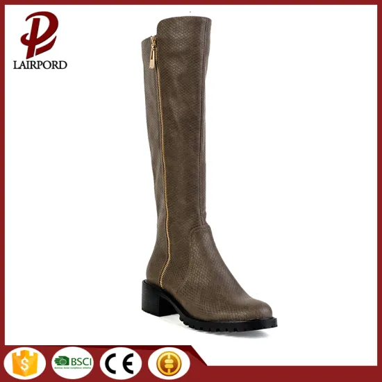 stylish Fashionable dark green flat woman boots