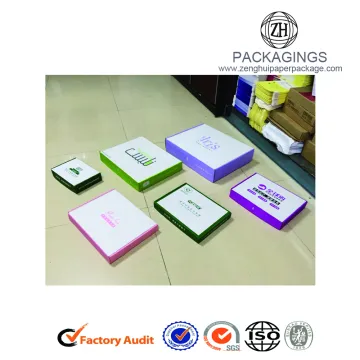 White glossy paper gift shipping packaging