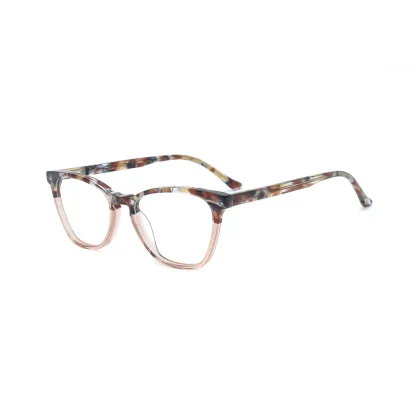 Wholesale Italy-made Pures Nerd Cylinder Eyewear with Brand New Patchwork Color Acetate JSP8009 - Elegant Eschenbach Collection