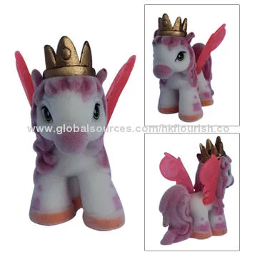 Cute, high quality, flocked, walking horse toy in Dongguan