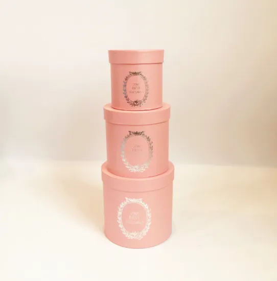 Paper flower hat box round box